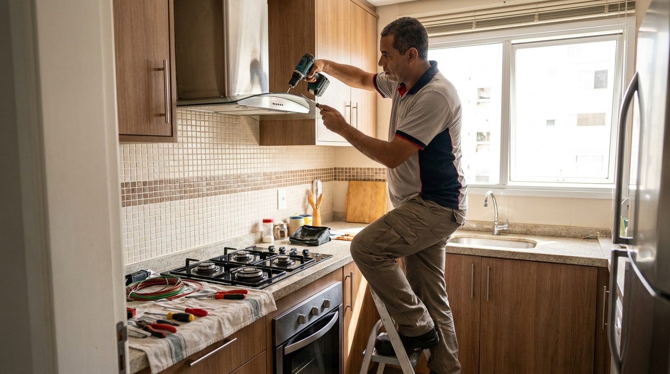 Instalacao de coifa e exaustor profissional em Porto Alegre‑RS