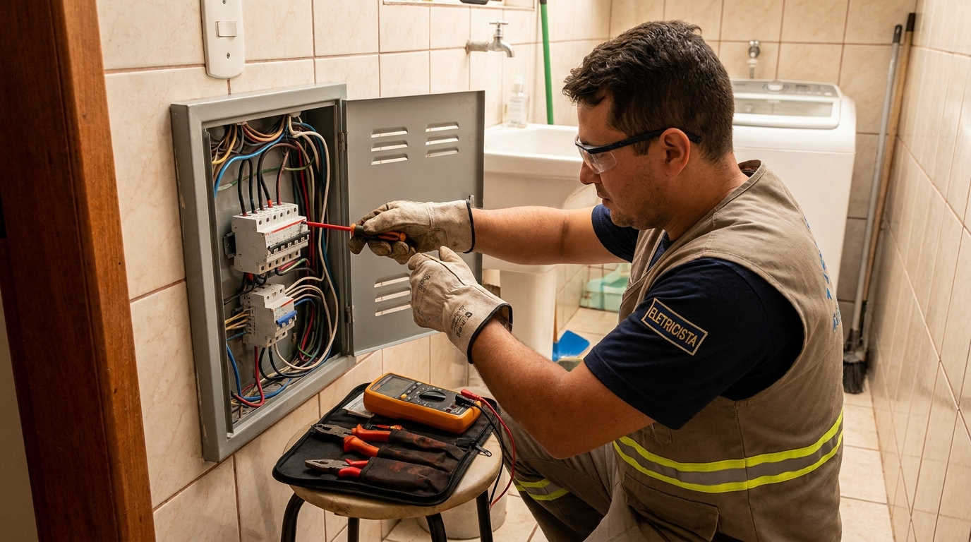 Instalacao de disjuntor residencial em Porto Alegre‑RS